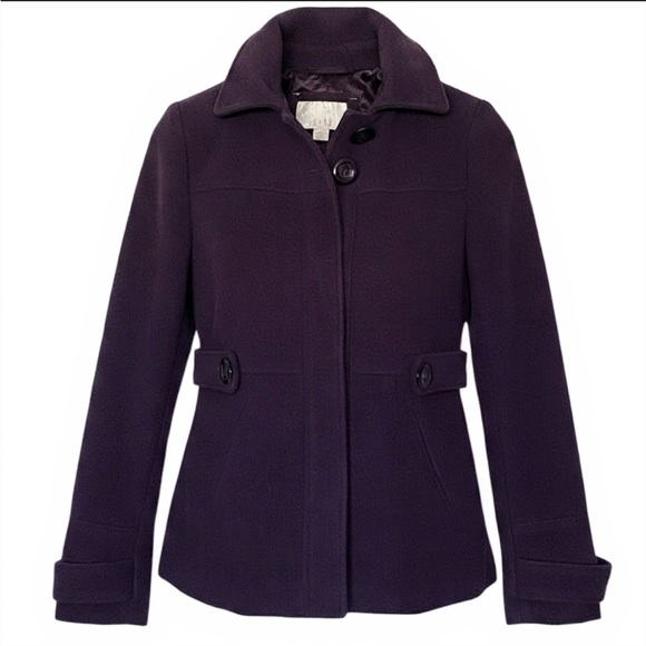 Xhilaration Jackets & Blazers - Junior’s Purple Pea Coat Jacket